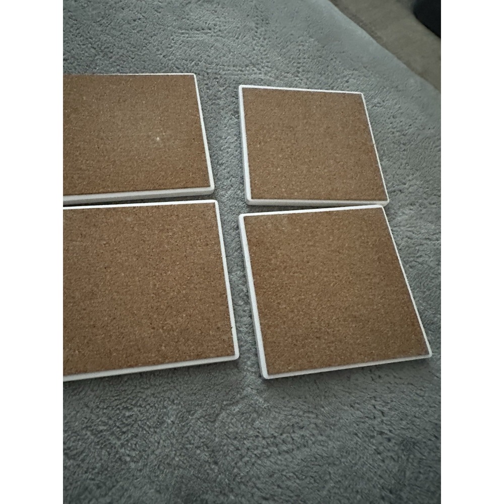 Cats with Crowns Absorbent Stone Coasters‎ Set of 4 with Cork Base - Picture 3 of 3